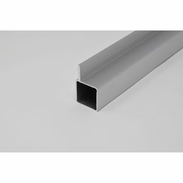 Extrusion for 3/4in Flush Panel  Silver, 60in L x 1in W x 1in H, QR 1 End, Eztube, Mfr#: 100-110-5 1QR